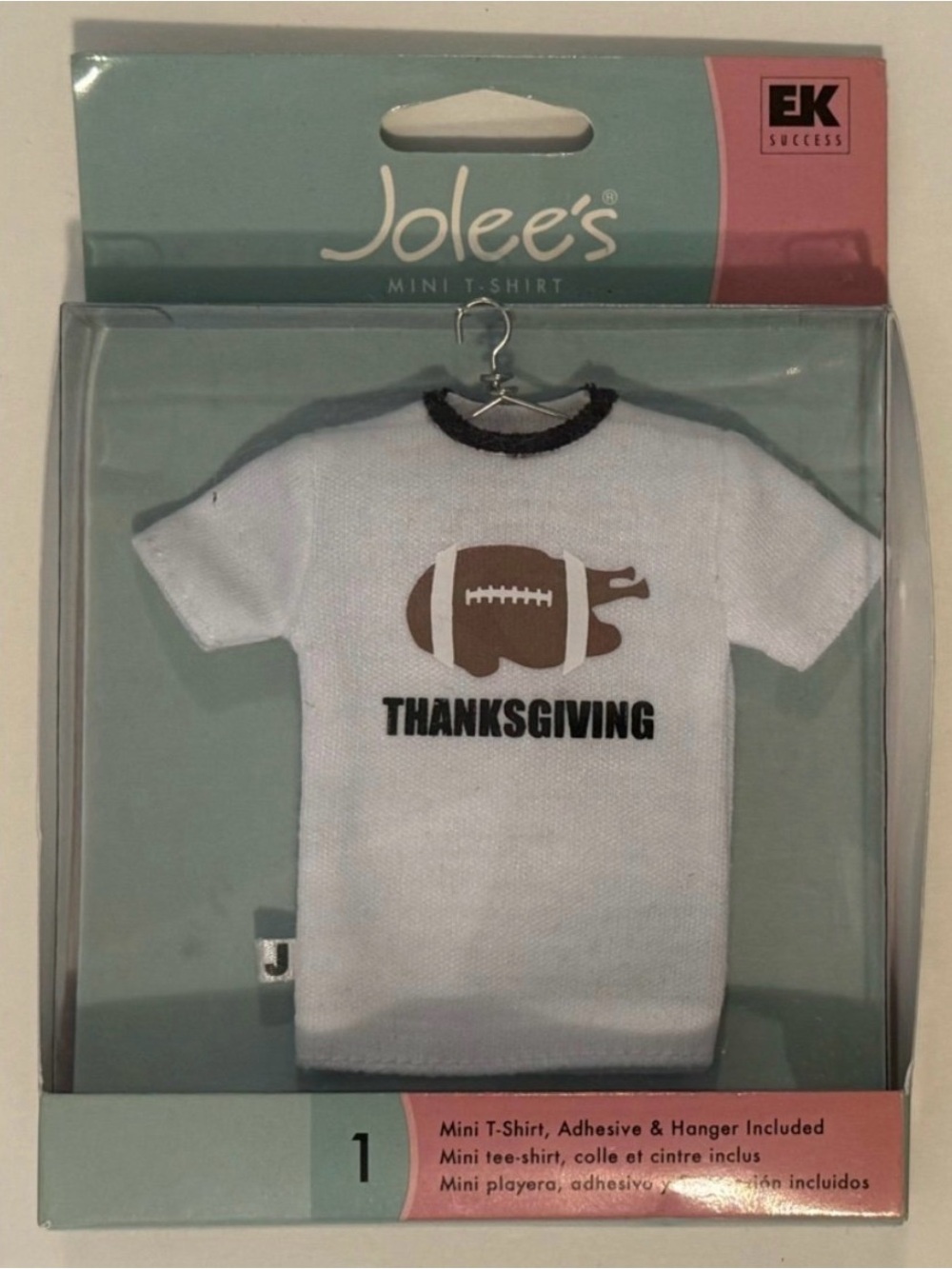 EK Success Jolee's Mini Hanging T-Shirt Thanksgiving Football Scrapbooking. SPJM